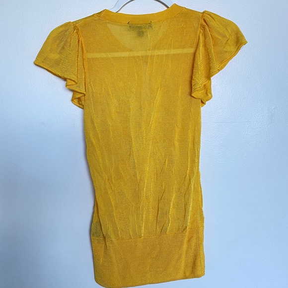 Rampage Yellow Ruffle Blouse - Picture 6 of 7